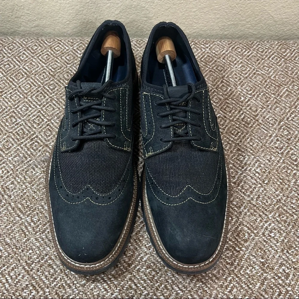 J. MURPHY BY JOHNSTON & MURPHY WINGTIP LACEUP OXFORD COMFORT SHOES SIZE 9.5 EUC